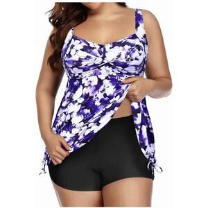 Aqua Eve Women  Tankini Swimsuit Two Piece Bathing Tie Dye 20W